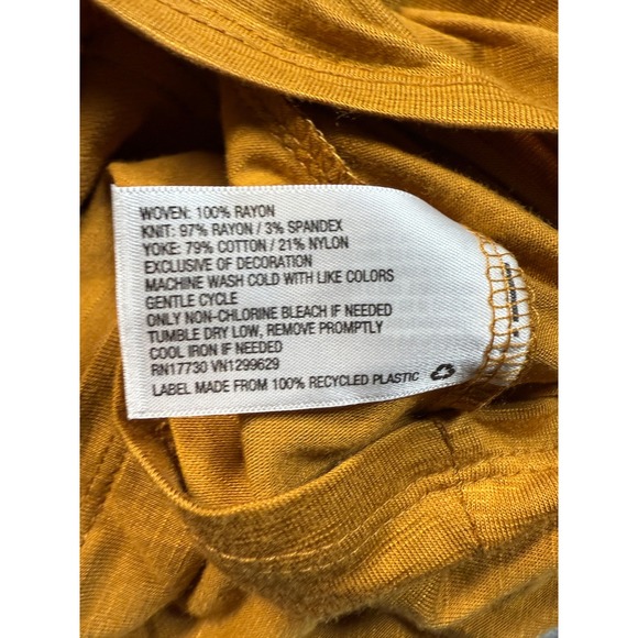 Knox Rose Womens Long Sleeve Embroidered Lace Yoke Peasant Blouse Top Size XXL - Picture 7 of 11